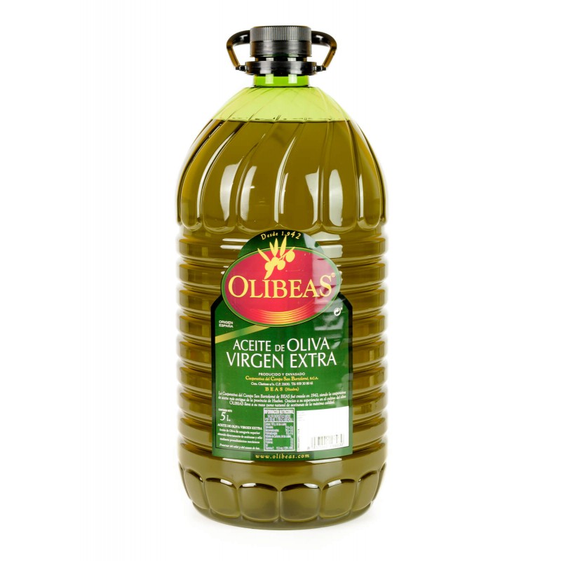 Aceite de Oliva VIRGEN EXTRA OLIBOR, Garrafa 5 litros